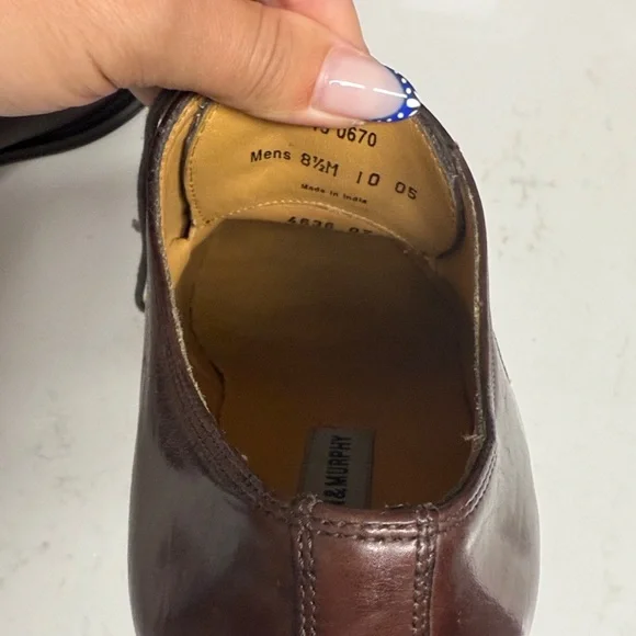Johnston & Murphy 15 0670 Corbett Cap  Toe Derby Dress Leather Shoes  like NEW - Picture 9 of 16